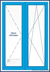 Балконно-штульповая цельностеклянная дверь Оптима